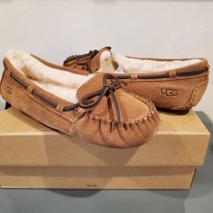 NWB Ugg Women's Bella II UGGplush Lined Slipper Moccasin Size 8 Chestnut